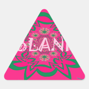 Blank Baby Levendig Roze Bloemen Paarse Schaduw Mo Sticker