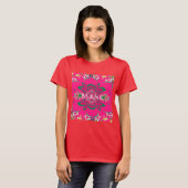 Blank Baby Levendig Roze Bloemen Paarse Schaduw Mo T-shirt (Voorkant volledig)