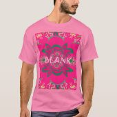 Blank Baby Levendig Roze Bloemen Paarse Schaduw Mo T-shirt (Voorkant)