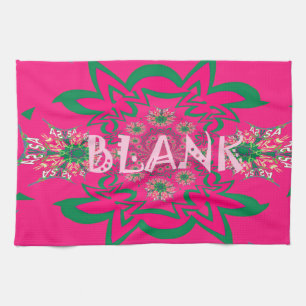 Blank Baby Levendig Roze Bloemen Paarse Schaduw Mo Theedoek