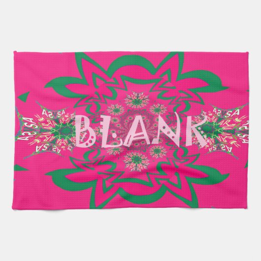 Blank Baby Levendig Roze Bloemen Paarse Schaduw Mo Theedoek (Horizontaal)