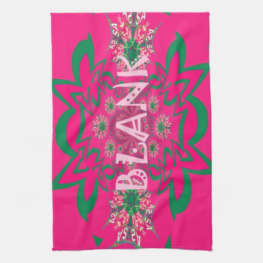 Blank Baby Levendig Roze Bloemen Paarse Schaduw Mo Theedoek (Verticaal)