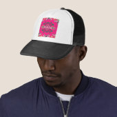 Blank Baby Levendig Roze Bloemen Paarse Schaduw Mo Trucker Pet (In situ)