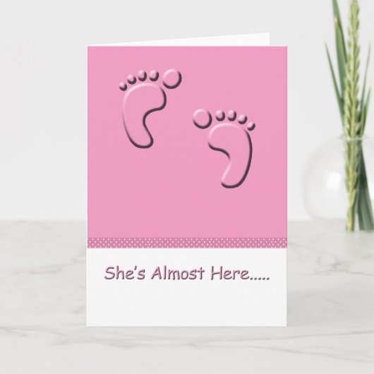 Blank Baby meisje douchekaart (Voorkant)