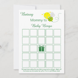 Blank Baby shower Bingo Kaarten met Bumblebee