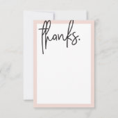 BLANK BEDANKT modern lettertype zwart blozend roze (Voorkant)