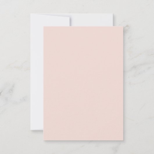 BLANK BEDANKT Moderne geletterde zwarte blush roze (Achterkant)