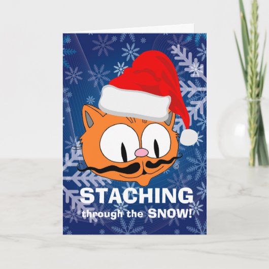 Blank binnen - door de sneeuw. Humoristisch Kaart (Voorkant)