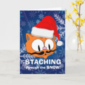 Blank binnen - door de sneeuw. Humoristisch Kaart (Gele Bloem)