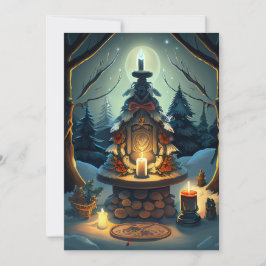 (Blank binnen) Yuletide Altar Card Feestdagenkaart