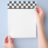 Blank Black and White Checkerboard Letterhead Flyer (Hand)