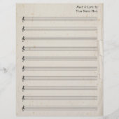 Blank Bladmuziek 10 Stave Antiek gescheurd papier (Voorkant)