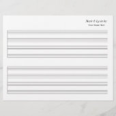Blank Bladmuziek 4 Stave Single (Voorkant)