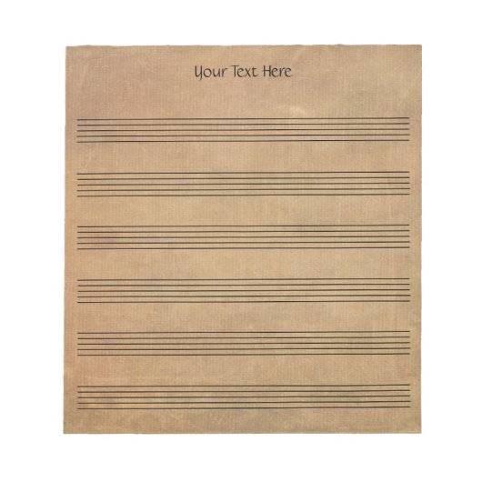  Blank Bladmuziek 6 Staves Notitieblok (Voorkant)
