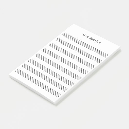 Blank Bladmuziek 8 Staves Post-it® Notes (Schuin)
