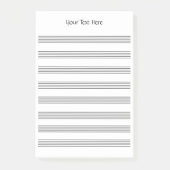 Blank Bladmuziek 8 Staves Post-it® Notes (Voorkant)