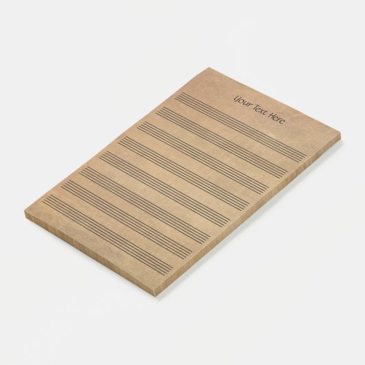  Blank Bladmuziek 8 Staves Post-it® Notes (Schuin)