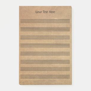 Blank Bladmuziek 8 Staves Post-it® Notes