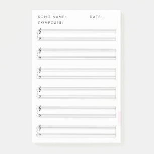 Blank Bladmuziek Post-it® Notes