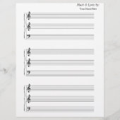 Blank Bladmuziek Trompet Trombone 2 G's 1 F met (Voorkant)