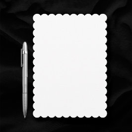 Blank Blank Wit Gescalpeerde Randen Wedding Kaart