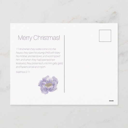 Blank Bloemen Briefkaart (Achterkant)