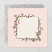 Blank Bloemen Lijst Uitnodiging of Wenskaart (Voorkant / Achterkant)