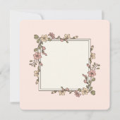 Blank Bloemen Lijst Uitnodiging of Wenskaart (Voorkant)