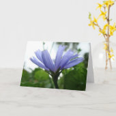 Blank Blue Flower Card Kaart (Gele Bloem)