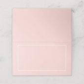 Blank Blush Roze en Witte Trouw Plaatskaartje (Buitenkant ongevouwen)