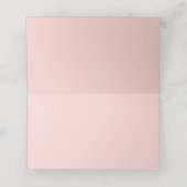 Blank Blush Roze en Witte Trouw Plaatskaartje (Binnenkant ongevouwen)