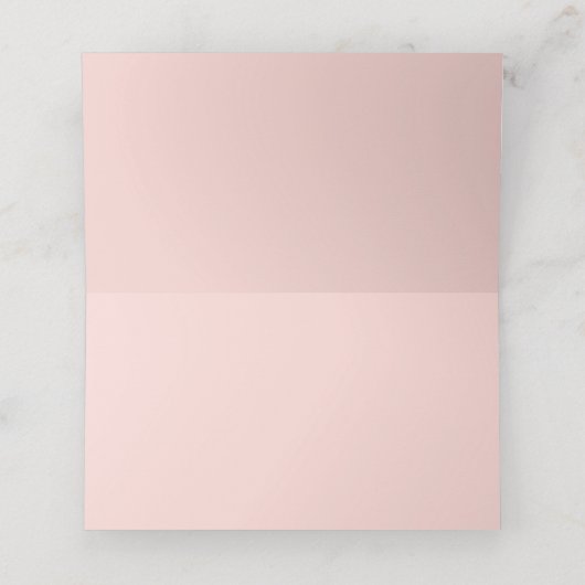 Blank Blush Roze en Witte Trouw Plaatskaartje (Binnenkant ongevouwen)