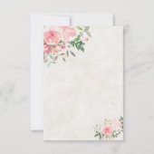 Blank Blush roze waterverf bloem bruiloft Kaart (Voorkant)