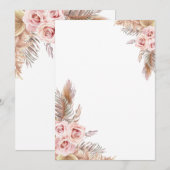 Blank Boho Bruiloft Stationery Kaart (Voorkant / Achterkant)