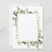 Blank Botanisch Goud Groene Bladeren Kaart (Voorkant)