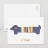 Blank Briefkaart - Dachshund #1 (Voorkant / Achterkant)