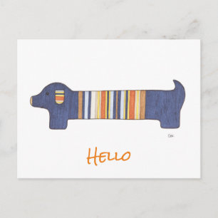 Blank Briefkaart - Dachshund #1