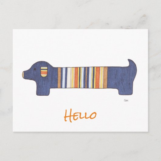 Blank Briefkaart - Dachshund #1 (Voorkant)