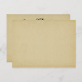 Blank Briefkaart perkament  beige achtergrond (Voorkant / Achterkant)