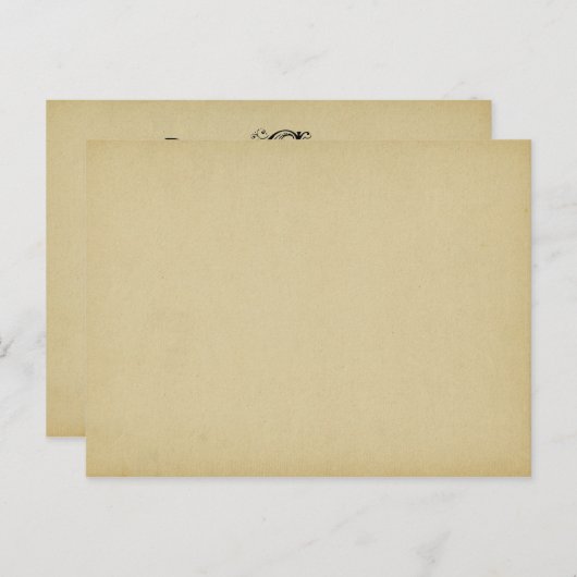 Blank Briefkaart perkament  beige achtergrond (Voorkant / Achterkant)