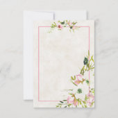 Blank budget Blush en witte bruiloft uitnodigen Kaart (Voorkant)