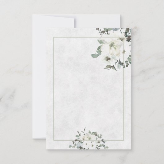 Blank budget Ivoor waterverf bloem bruiloft Invi Kaart (Voorkant)