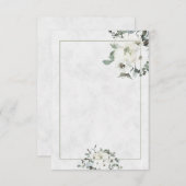 Blank budget Ivoor waterverf bloem bruiloft Invi Kaart (Voorkant / Achterkant)