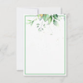 Blank budget Watercolor groen wedding uitnodiging (Voorkant)