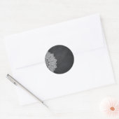 Blank Chalkboard Mandala Lotus Flower Swirl Ronde Sticker (Envelop)