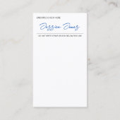 Blank Check Gold Wet van Attractie Manifestatie Visitekaartje (Achterkant)