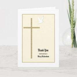 Blank Christelijk Memorial Dank u kaart