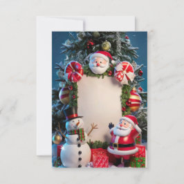 Blank Christmas Invitation Kaart