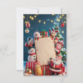 Blank Christmas Invitation Kaart
