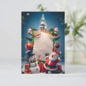 Blank Christmas Invitation Kaart (Staand voorkant)